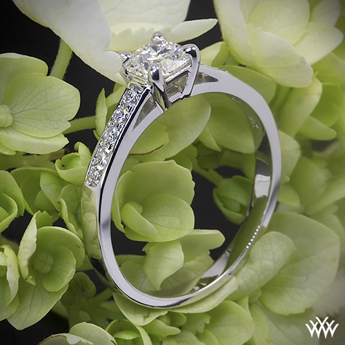 Rounded Open Cathedral Diamond Engagement Ring 33601