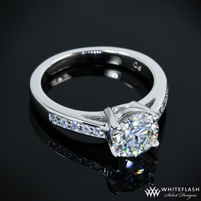 Rounded Open Cathedral Engagement Ring