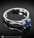 Sapphire Sleek Line Solitaire Engagement Ring