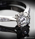 Sleek Line Pave Diamond Engagement Ring