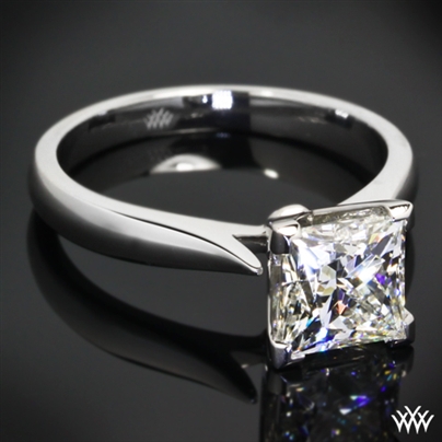 "Sleek Line" Solitaire Engagement Ring