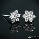0.50ctw Flower Cluster Diamond Earrings