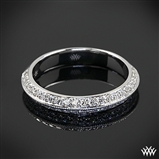 Knife-Edge Pave Diamond Wedding Ring