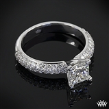 Rounded Pave Diamond Engagement Ring