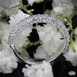 Custom Rounded Pave Diamond Wedding Ring