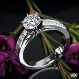 Cathedral Channel Set Diamond Engagement Ring