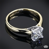 Customized Comfort Fit X-Prong Solitaire Engagement Ring for Princess