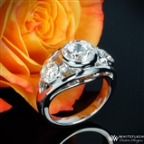 3 Stone Bezel Engagement Ring
