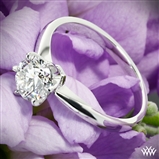 Contemporary tiffany style Solitaire Engagement Ring