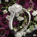 Custom Split Shank Halo Diamond Engagement Ring