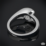 Custom Half Bezel Diamond Engagement Ring