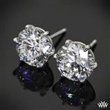 Custom 6 Prong Martini Diamond Earrings