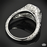 Custom Hand Engraved Halo Diamond Engagement Ring