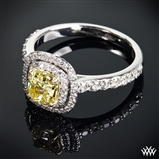 Custom Double Halo Diamond Engagement Ring