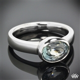 Custom Full Bezel Solitaire Engagement Ring