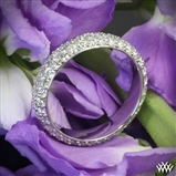 Custom 3 Row Pave Diamond Wedding Ring