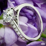 Custom Channel Set Open Cathedral Diamond Engagement Ring