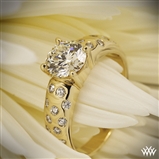 Custom Scattered Diamond Engagement Ring