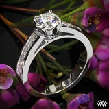 Customized Cathedral Channel Set Diamond Engagement Ring