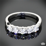 Five Stone Shared-Prong Diamond Wedding Ring