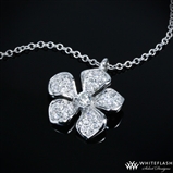 Five Leaf Diamond Flower Pendant