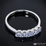 5 Stone Surprise U-Prong Diamond Wedding Ring