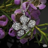 Five Leaf Flower Diamond Pendant