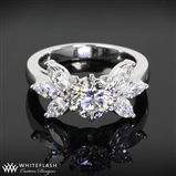 Flower Petals Diamond Engagement Ring