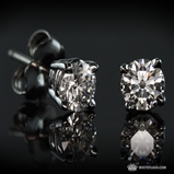 Four Prong Diamond Earrings