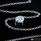 Half Bezel Solitaire Diamond Pendant