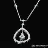 Halo Diamond Drop Necklace