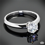 Classic tiffany style Knife-Edge Solitaire Engagement Ring