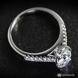 Petite Open Cathedral Diamond Engagement Ring
