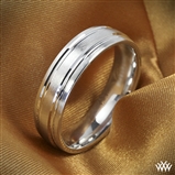 Ridged Satin Wedding Ring
