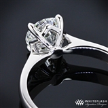 Platinum Legato Sleek Line Solitaire Engagement Ring