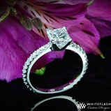 Princess Cut Shared Prong Engagement Ring