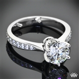 Customized Legato Sleek Line Pave Diamond Engagement Ring