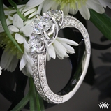 3 Stone Coeur de Clara Ashely Diamond Engagement Ring