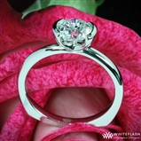 True Love Solitaire Engagement Ring with Euro Shank