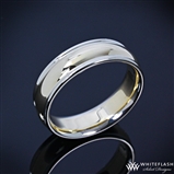 Two Tone Comfort Fit Wedding Band