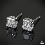 W Prong Diamond Earrings
