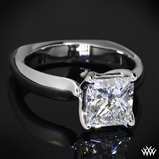 Customized W-Prong Solitaire Engagement Ring