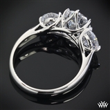 3 Stone Butterflies Diamond Engagement Ring