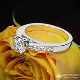 White Gold Flush Fit Diamond Engagement Ring