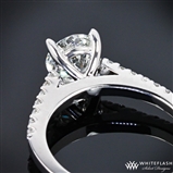 White Gold Petite Open Cathedral Engagement Ring