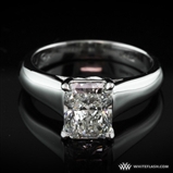 X Prong Radiant Engagement Ring