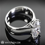 X Prong Trellis Solitaire Engagement Ring