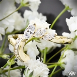 Custom Yellow Gold Marquise and Round Diamond Ring Guard 