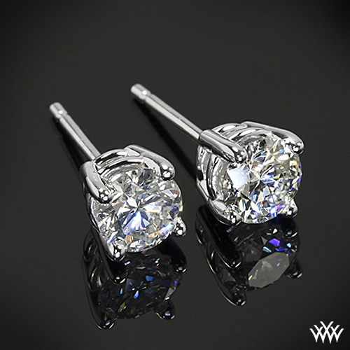 4 Prong Diamond Basket Earrings