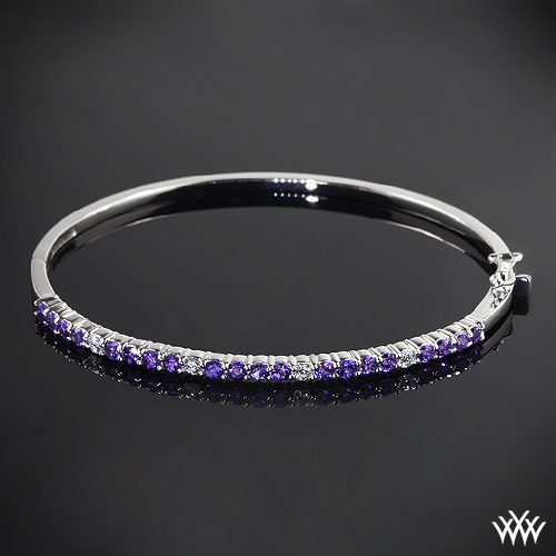 Diamond and Amethyst Bangle